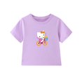 thumbnail image 2 of Hello Kitty-ropa para niños, novedad de verano, estilo de algodón, camiseta informal de manga corta para niña, Top Multicolor de dibujos animados para bebé, 2 of 5