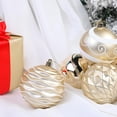thumbnail image 4 of Lolsea 12ct Christmas Ball Ornaments, 3.15 inch Shatterproof Xmas Tree Decorations, Plastic Baubles for Holiday, Party, Wedding, or Home Decor, Gold & White (80mm), 4 of 8