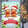 thumbnail image 2 of Christmas Garden Flag Double Sided Gingerbread Man Flag Happy Holiday Yard Banner Christmas Decor Flags Polyester Small Winter Yard Flag Winter Outdoor Farmhouse Home Decoration, 2 of 6