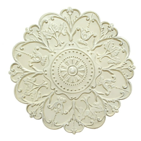 Shabby Decor - Stratton Home Decor Shabby White Medallion Wall Decor