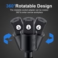 thumbnail image 4 of 9 Pieces Drill Bit Sockets Adapter Extension Set Including 6 Pieces Hex Shank Socket Adapter Set 3 Pieces 360 Degree Rotatable Hex Shank Drill Adapters for Household Workplace, 4 of 7