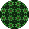 thumbnail image 1 of Ahgly Company Tapis Rond Lavable en Machine Intérieur Transitionnel Noir Nuit, 8 Pieds Rond, 1 of 7