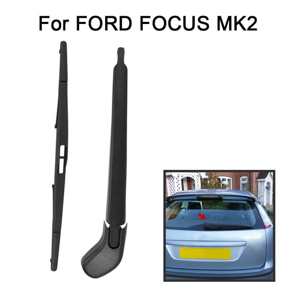 TFixolCar Rear Window Windshield Wiper Arm & Blade Complete Replacement Set for FORD FOCUS MK2