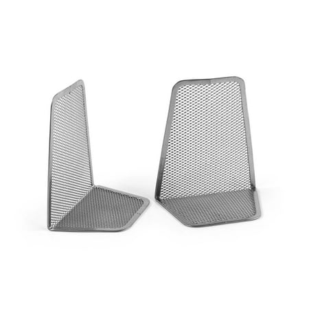 Design Bookends - Design Ideas BookEnds, Pair of 2, Silver Mesh