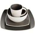 thumbnail image 4 of Gibson Soho Lounge White Square 16-Piece Dinnerware Set - Gray, 4 of 7