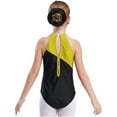 thumbnail image 6 of TTAO Girls' Leotard Dance Clothes Dance Leotards for 6-16 Years Fashion Hair Band Sleeveless Sparkly Tumbling Yellow 6, 6 of 7
