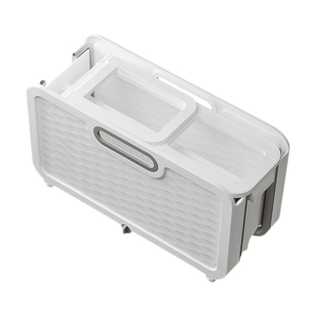 Cubo de fregona plegable perfecl con asa y ruedas rectangular multiusos