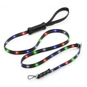 PATPET Safety LED Dog Leash with Water Resistant Flashing Light ,Multi-functional for Day and Night Use