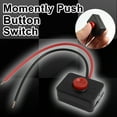 thumbnail image 2 of Unique Bargains DC 12V 2A Adhesive Base Red Push Button Momentary Wired Switch for Car, 2 of 2