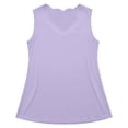 thumbnail image 4 of ZHYou No Boundrie Plus Size Women's Sleeveless V Neck Tank Tops Scalloped Edge Trim Loose Fit Flowy Swing Summer Pullover Blouses Pink Size 5XL, 4 of 5