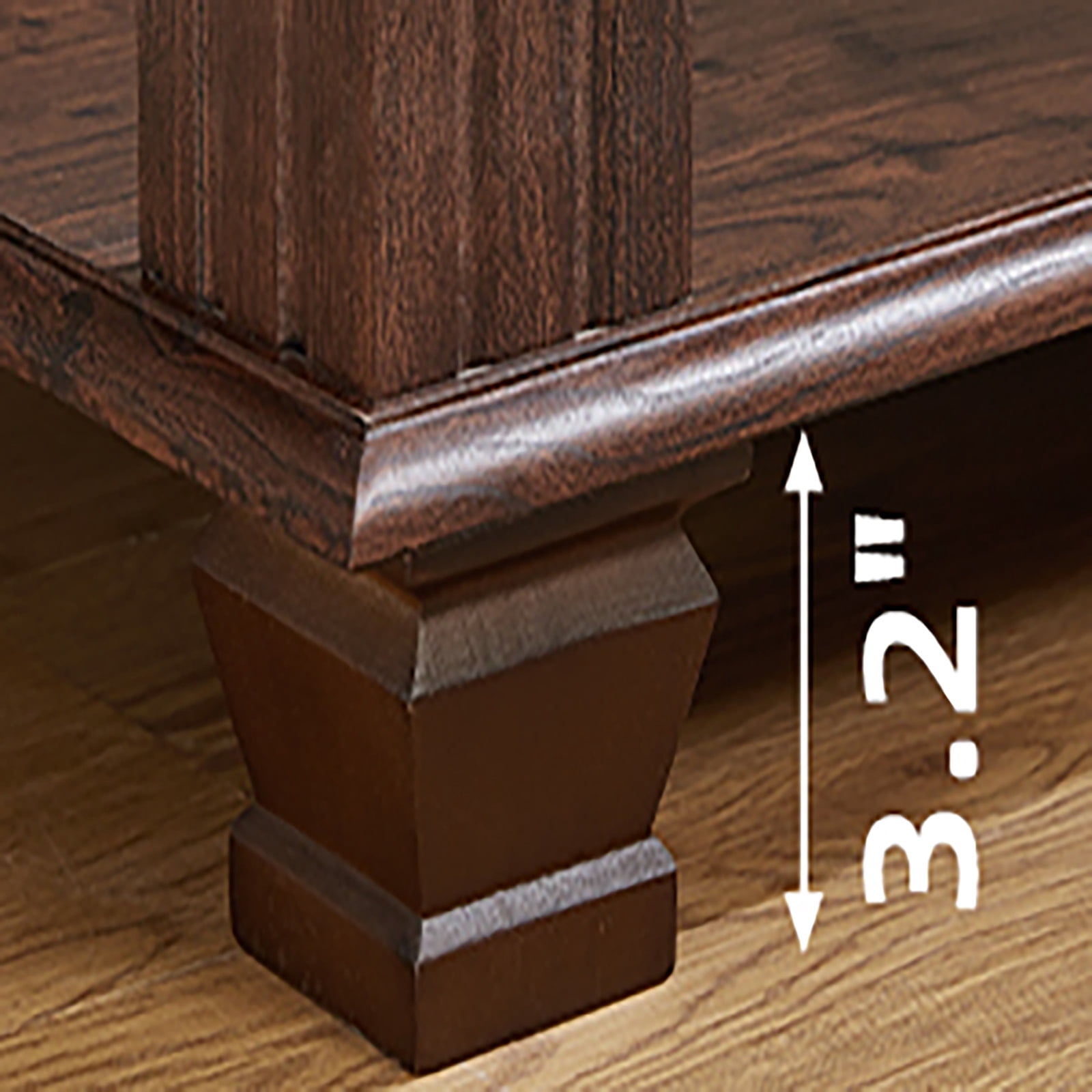 Buildhom 46" Farmhouse Console Table with 2 Drawers & Open Shelf, Rustic Wood Entryway Table for Living Room, Walnut