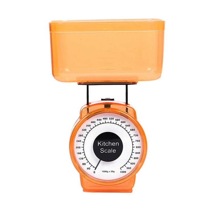 Kitchen Scale Baking Pastry Scale Mechanical Platform Scale Plastic Food Scale, Orange