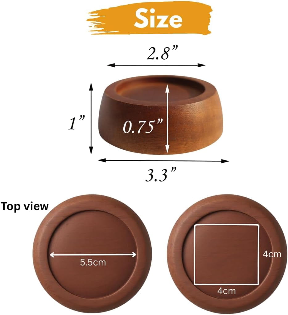 T one Wooden Bed risers (No-Plastic)| Furniture risers | Table risers | Bed Lifts risers | Couch risers| Heavy Duty Bed Riser | Desk risers for Desk Legs (1 inch)