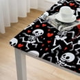 thumbnail image 4 of nygtbtfer Skeleton Heart- Table Cloth tableCloths Reusable Table Covers Durable Picnic Mat Outdoor Table Cloths Cover Protector for Parties Kitchen Dining Elastic Edge, 4 of 7