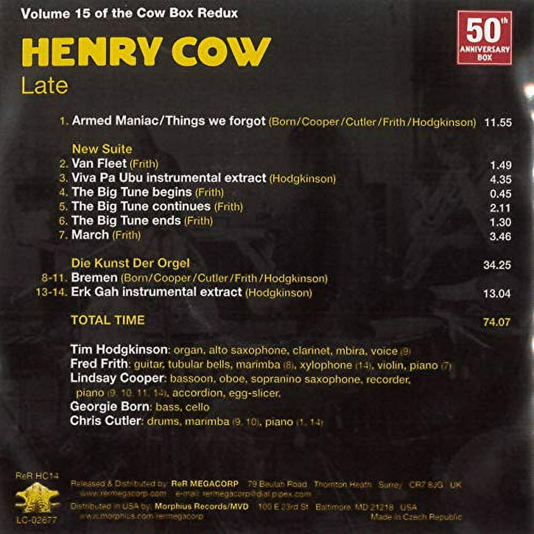 Henry Cow - Henry Cow Box Redux: The Complete Henry Cow