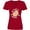 Red, variant on Inktastic Valentines Day Pugs and Kisses with Pink Hearts Women's V-Neck T-Shirt