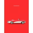 thumbnail image 2 of Rogan, Mark 19x24 White Modern Wood Framed Museum Art Print Titled - Buick Roadmaster 55 Red, 2 of 4