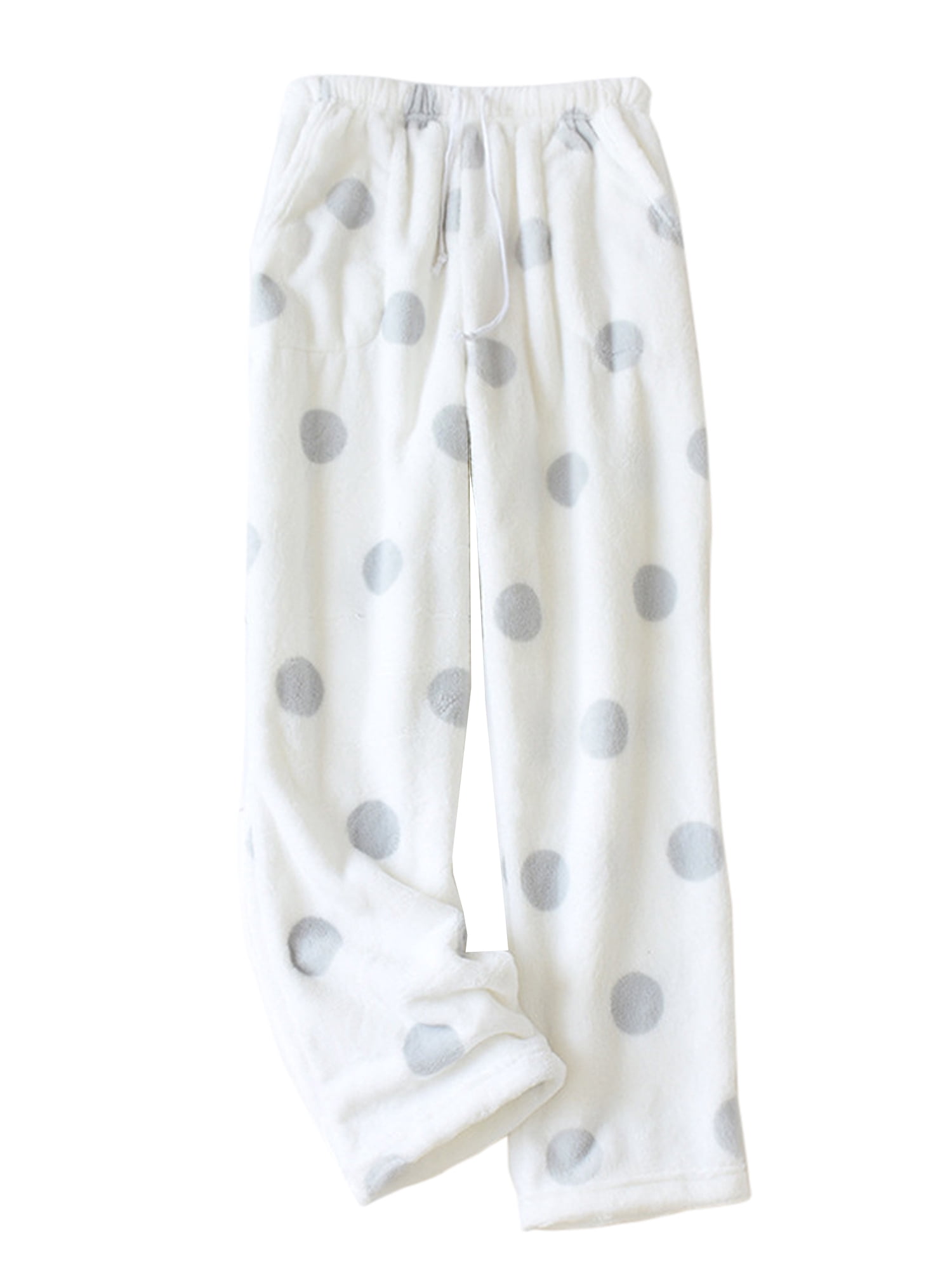 Hirigin Women Fleece Pajama Pants with Pockets Elastic Waist Lounge