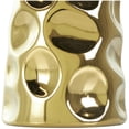 thumbnail image 6 of DecMode 19" Geometric Gold Ceramic Vase with Concaved Circles, 6 of 10