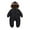 hwj01# Black, variant on Huowey Kids Winter Snowsuit One Piece Full Zipper Up Thickened Wool Hooded Jumpsuit Romper Infant Baby Cute Soft Comfy Warm Overcoat Outfits,Black,2-3 Years