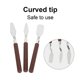 thumbnail image 4 of Lot de 3 spatules en acier inoxydable pour peinture à l'huile et sculpture sur argile, 4 of 4