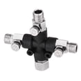 thumbnail image 4 of Adaptador de aerógrafo de 3 vías, herramienta de reparación Adaptador de manguera Compresores de aire Conector de desconexión de aerógrafo resistente con perilla de ajuste, 4 of 8