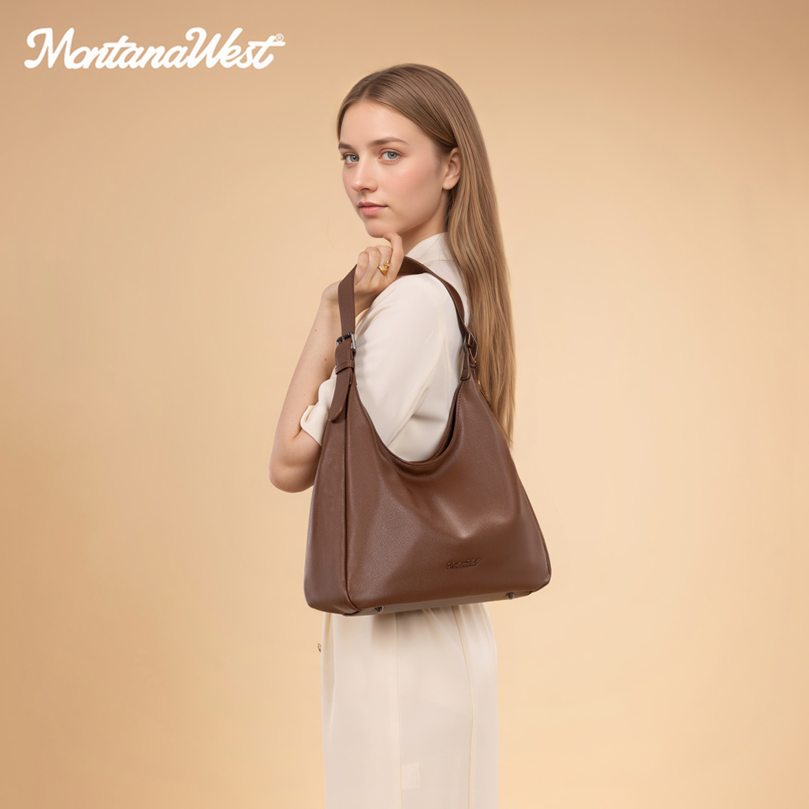 Montana West Hobo Bag Purse for Women Slouchy Shoulder Handbags Purses, Coffee