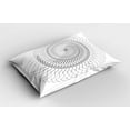 thumbnail image 2 of Ambesonne Abstract Art Pillow Sham 2 Pack, Underwater Shell, 30"x20", Grey White, 2 of 3