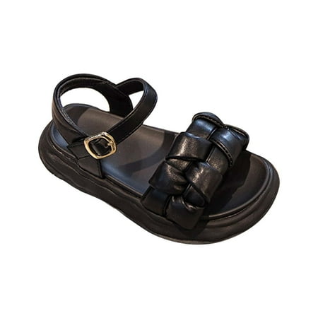 

Kids Sandals Summer Outdoor Closed Toe Soft Rubber Sole Beach Princess Flat Beach Vacation Outwear Cute Kids Shoes