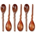 thumbnail image 1 of 6 cucharas de madera para comer, cucharas de madera de 7,87 pulgadas para miel, cucharas de madera pequeñas, para sopa, café, ensaladas y postres, 1 of 3