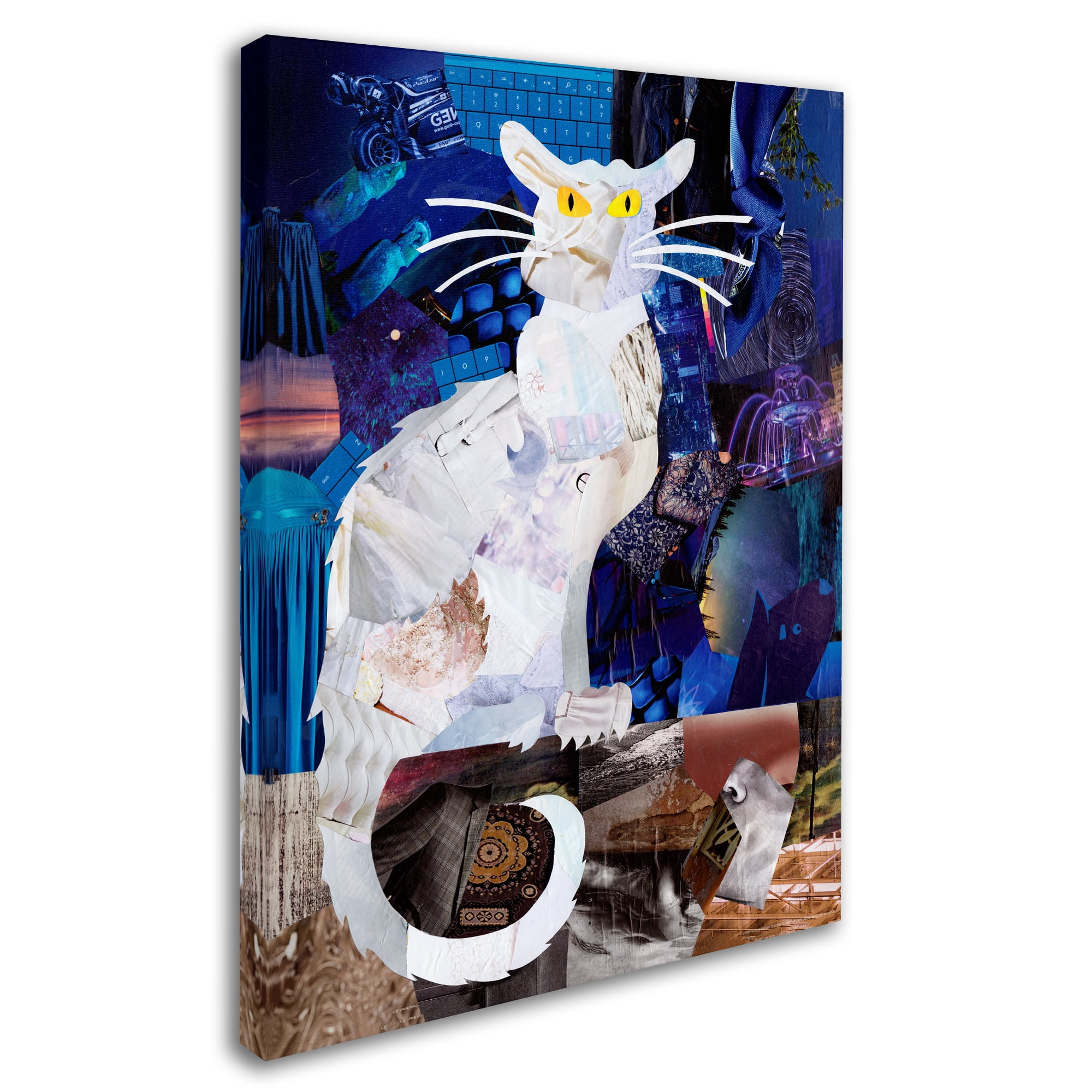 Trademark Fine Art 'Le Chat Blanc' Canvas Art by Artpoptart