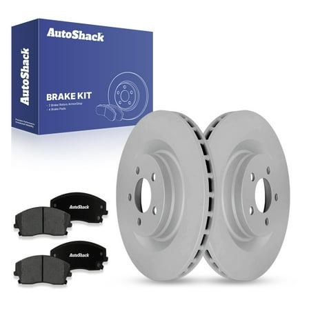 AutoShack 14.17" (360 mm) Front Vented Brake Rotors Coated   Premium Ceramic Brake Pads | Replacement for 2021-2023 Dodge Charger 2021-2022 Dodge Challenger | 6-PC Brake Kit | ArmorStop