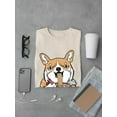 thumbnail image 3 of Corgi Eating Ramen T-Shirt Men -Image by Shutterstock, Male Medium, 3 of 4