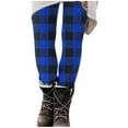 thumbnail image 7 of Chbgutlmr High Waist Yoga Pants for Women Plaid Printed Slim Fitted Leggings Casual Stretch Comfy Workout Gym Pants, 7 of 7