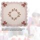 thumbnail image 2 of Mantel de comedor Jadeshay Bordado con flores rojas Cuadrado de 130 cm, 2 of 8