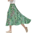 thumbnail image 2 of Nmnitkp Skirts for Women Casual Floral Prints Women's Pleated Skirt Chiffon Elastic Waist A-Line Midi Length Skirt Fashionable Trends Maxi Skirt, 2 of 7