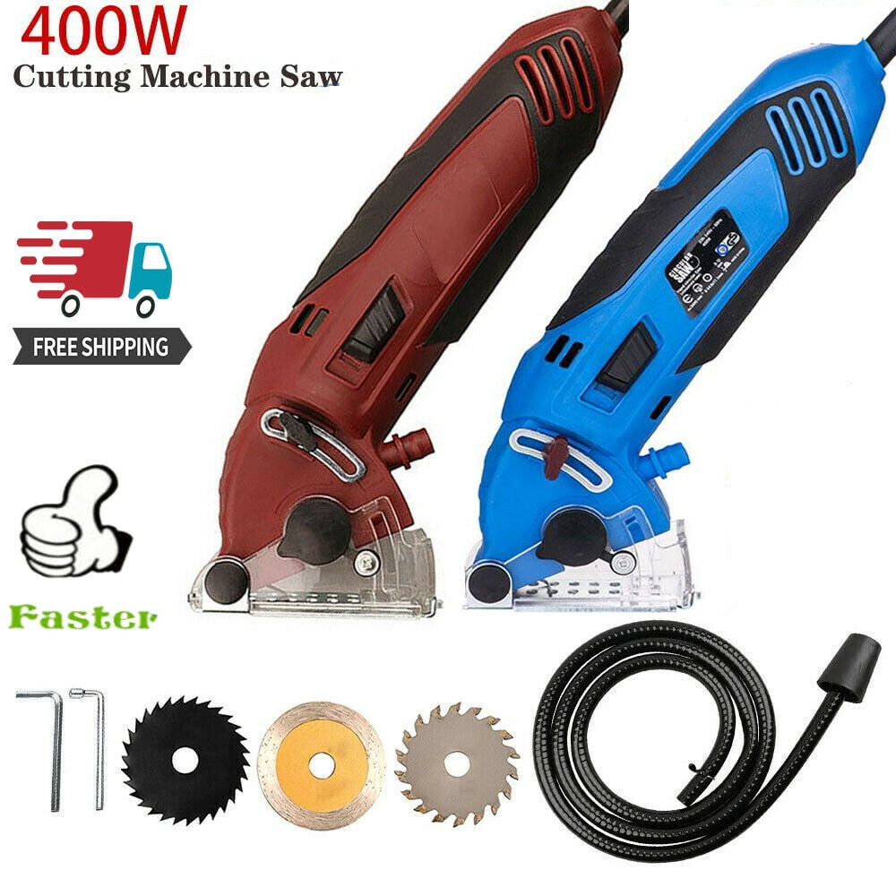 Electric 400W Mini Circular Saw Handheld Power Tool 54.8MM W/Wood Tile