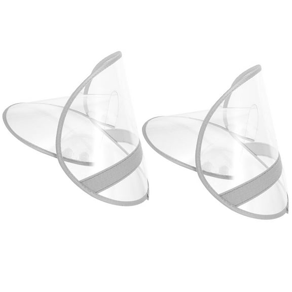 BESTOYARD 2Set Brim for Poncho Hat Transparent Plastic Clear in Rain for Rainy Weather Men Women