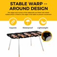 thumbnail image 4 of Gingerbread Black Table Cloths for 8 Foot Rectangle Tables, Christmas Winter Snowflake Patio Waterproof Elastic Fitted Tablecloths, Washable Rectangular Table Cover for Camping, 4 of 8
