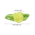 thumbnail image 2 of Uxcell 15mm Tiny Satin Ribbon Rose Fabric Flowers Embellishments Rosettes Applique Yellow 200 Pcs, 2 of 6