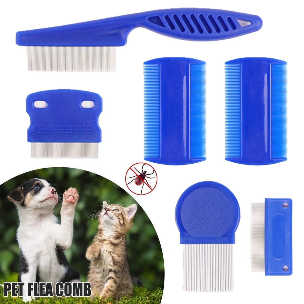 6Pcs Pet Flea Lice Cleaner Comb Cat Dog Flea Cleaning Brush Anti Flea