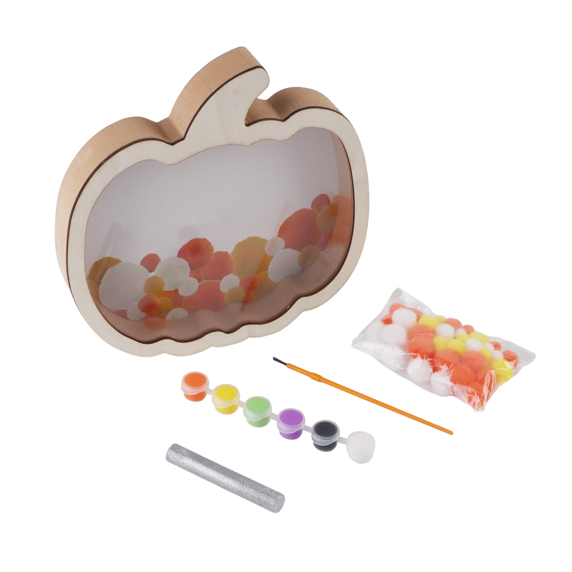 Make Your Own Fillable Pumpkin,for Fall and Halloween Decoration, 9x9 inch MDF Pumpkin, Non-Brand