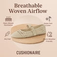 thumbnail image 4 of Cushionaire  Windsor Woven Womens Flats with Adjustable Strap – Comfortable Mary Jane Ballet Flats for Women, 4 of 25
