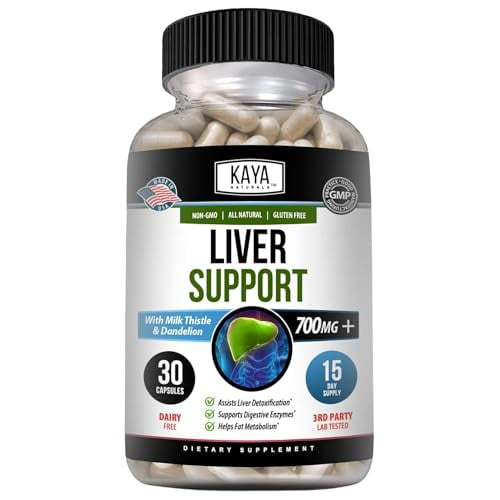 Kaya Naturals Liver Cleanse Detox & Repair | Milk Thistle Liver Supplement | Liver Detox for Women and Men | Artichoke Extract and Dandelion Root Capsules | 30 Count