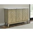 thumbnail image 5 of Steve Silver Vida Indoor Mid Century Modern Sideboard with Genuine Marble Top, Burnished Blonde, 5 of 6