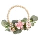 thumbnail image 1 of Guirnalda de madera rústica Sunnimix bohemia con flores Decoración de fondo de primavera rosa, 1 of 8