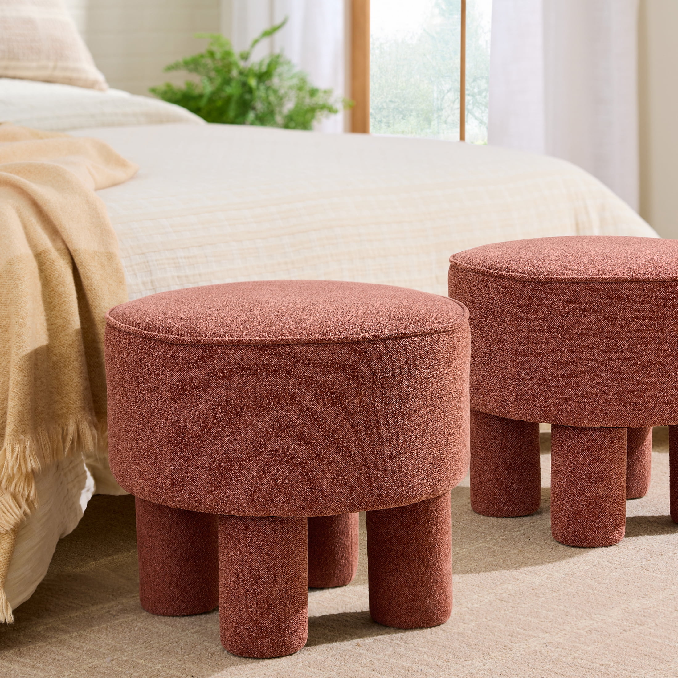 Better Homes & Gardens Adlin Ottoman, Rust