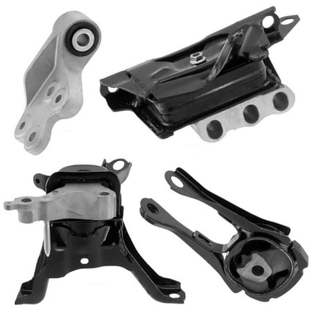 4M Auto Parts Rear Rear Lower & Right Engine Mounts With Left Automatic Transmission Mount (CVT). Parts 10172 10169 10177 10178.
