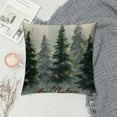 thumbnail image 2 of PHYHOO  Christmas Pillow Covers  Christmas Decorations Watercolor Blue Green Christmas Tree Rustic Style Nature Forest Print Decorative Throw Pillows Winter Christmas Decor White, 2 of 5