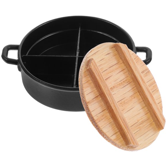MasteelfCA Hot Pot Prop Dollhouse Mini Hot Pot Miniture House Furniture Cooking Utensil Kids Pretend Play Toy